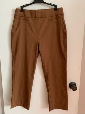 Marie claire , size 13 Women’s Brown Straight-Leg 3/4 length ankle Pants